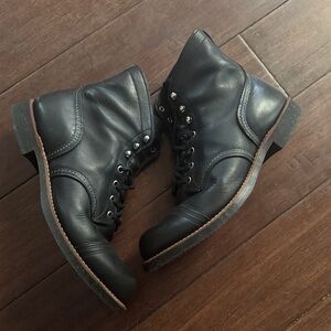 Red Wing Shoes Black Leather Men's Boots